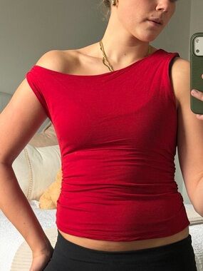 Women’s Red One-Shoulder Tank